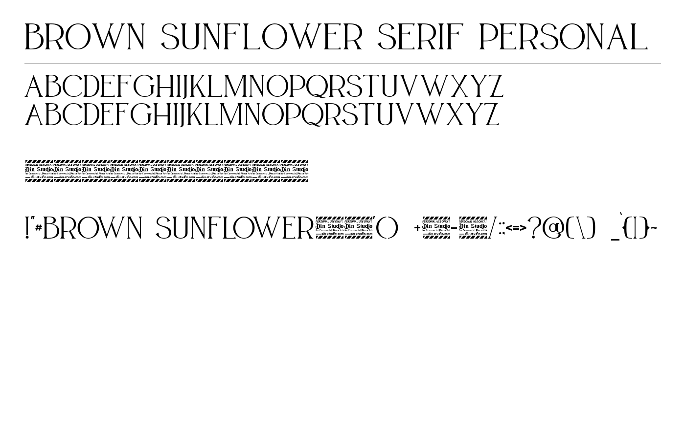BROWN SUNFLOWER Font preview