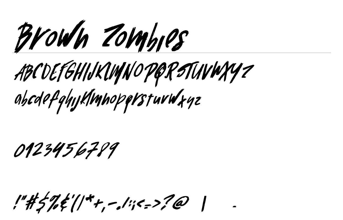 Brown Zombies Font preview