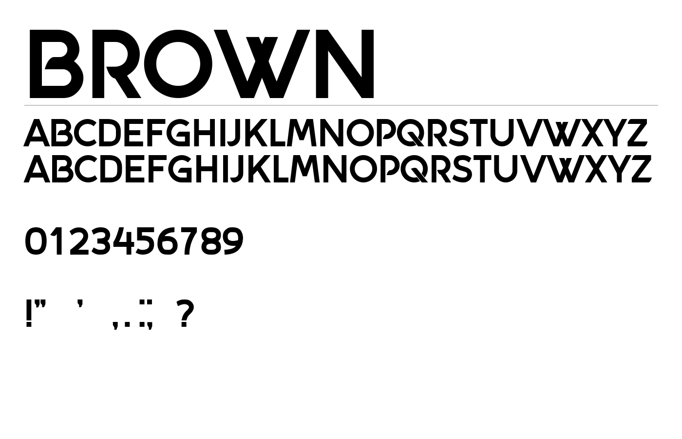 Brown Font preview