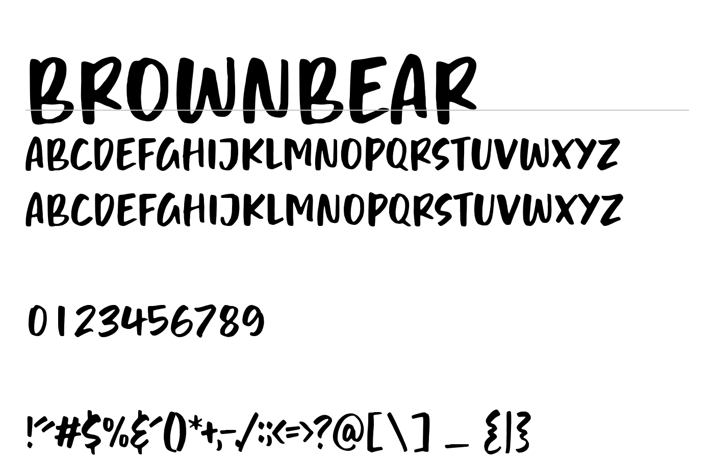 Brownbear Font preview