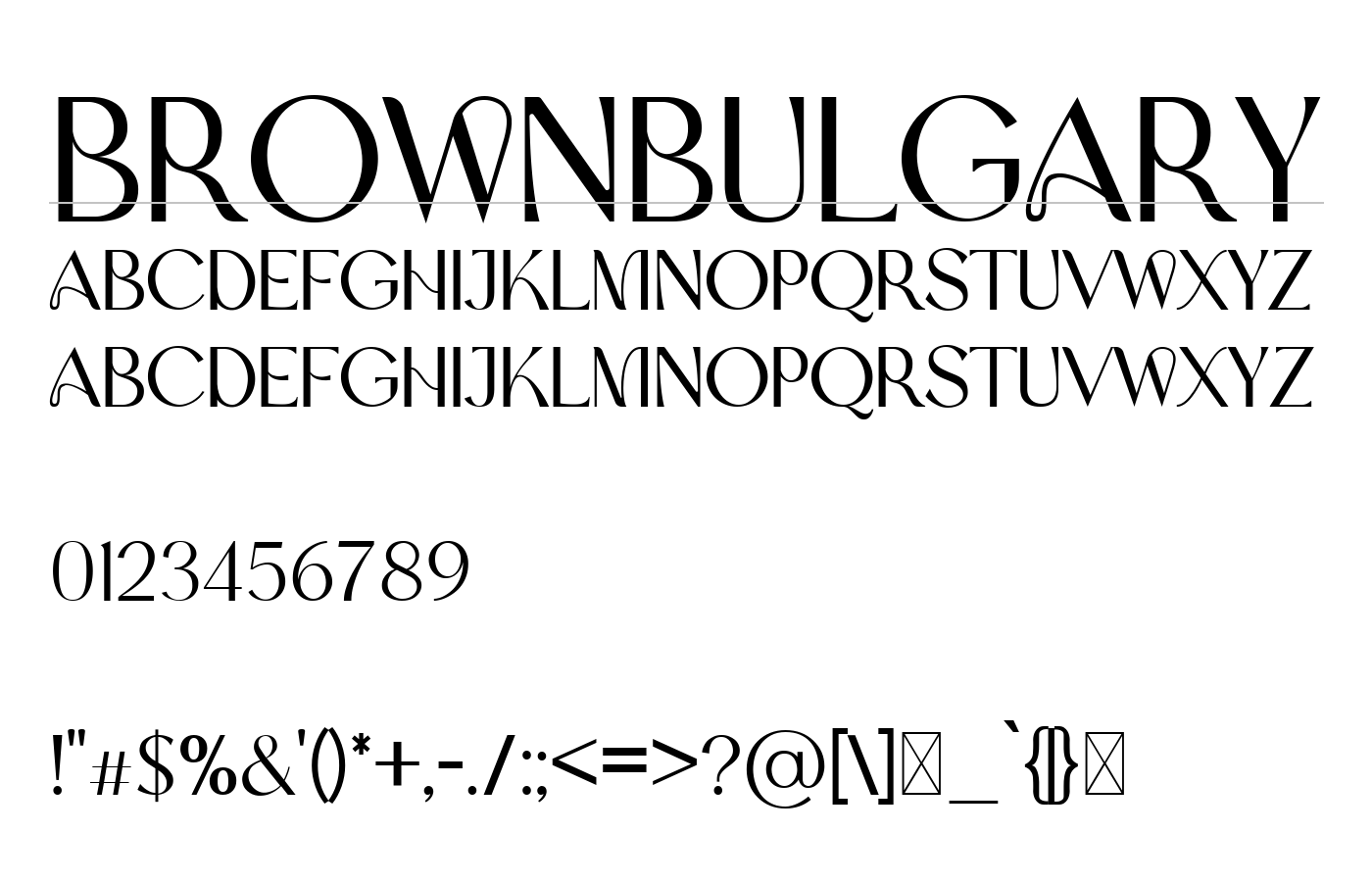 BrownBulgary Font preview