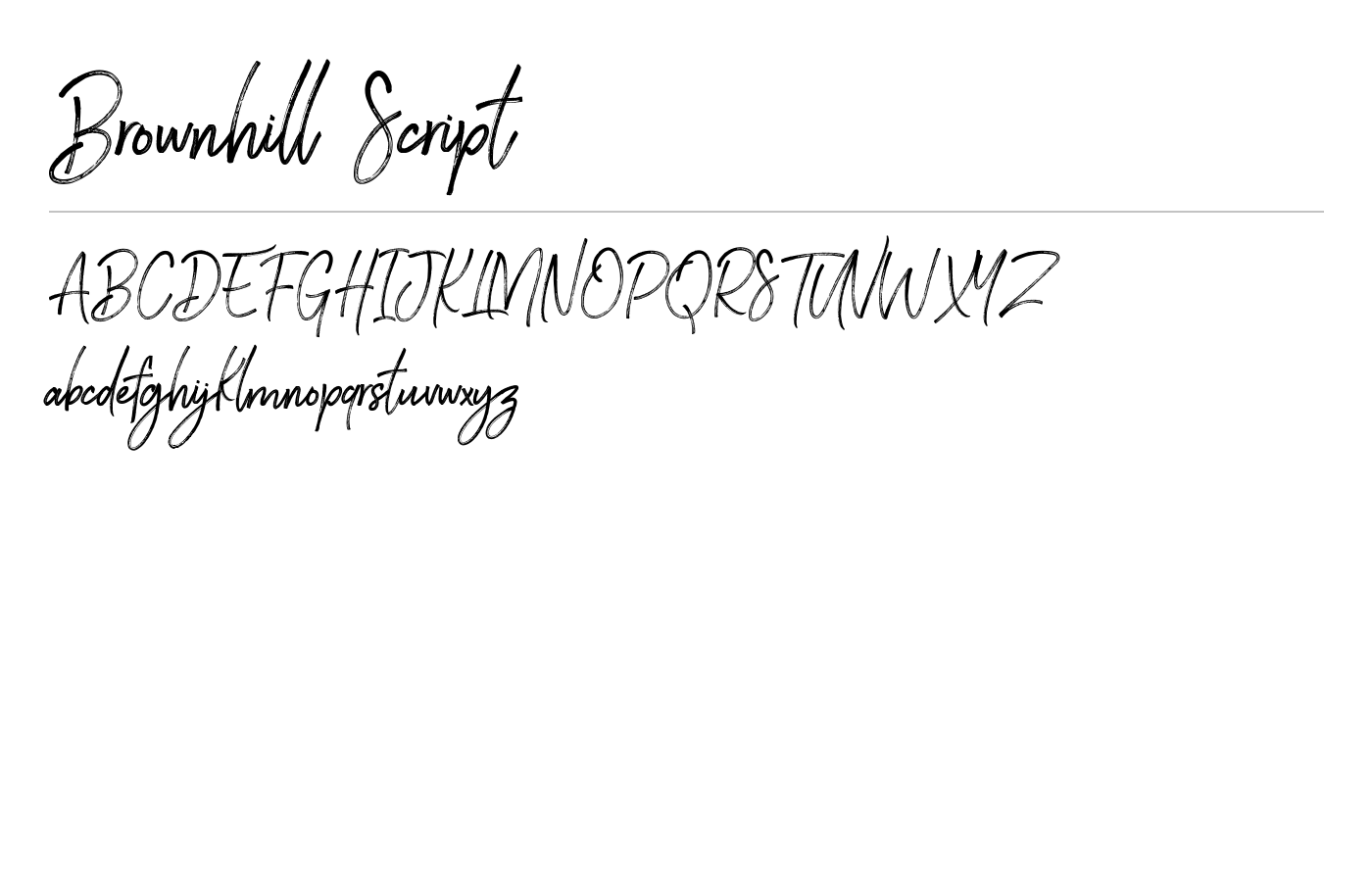 Brownhill Script Font preview