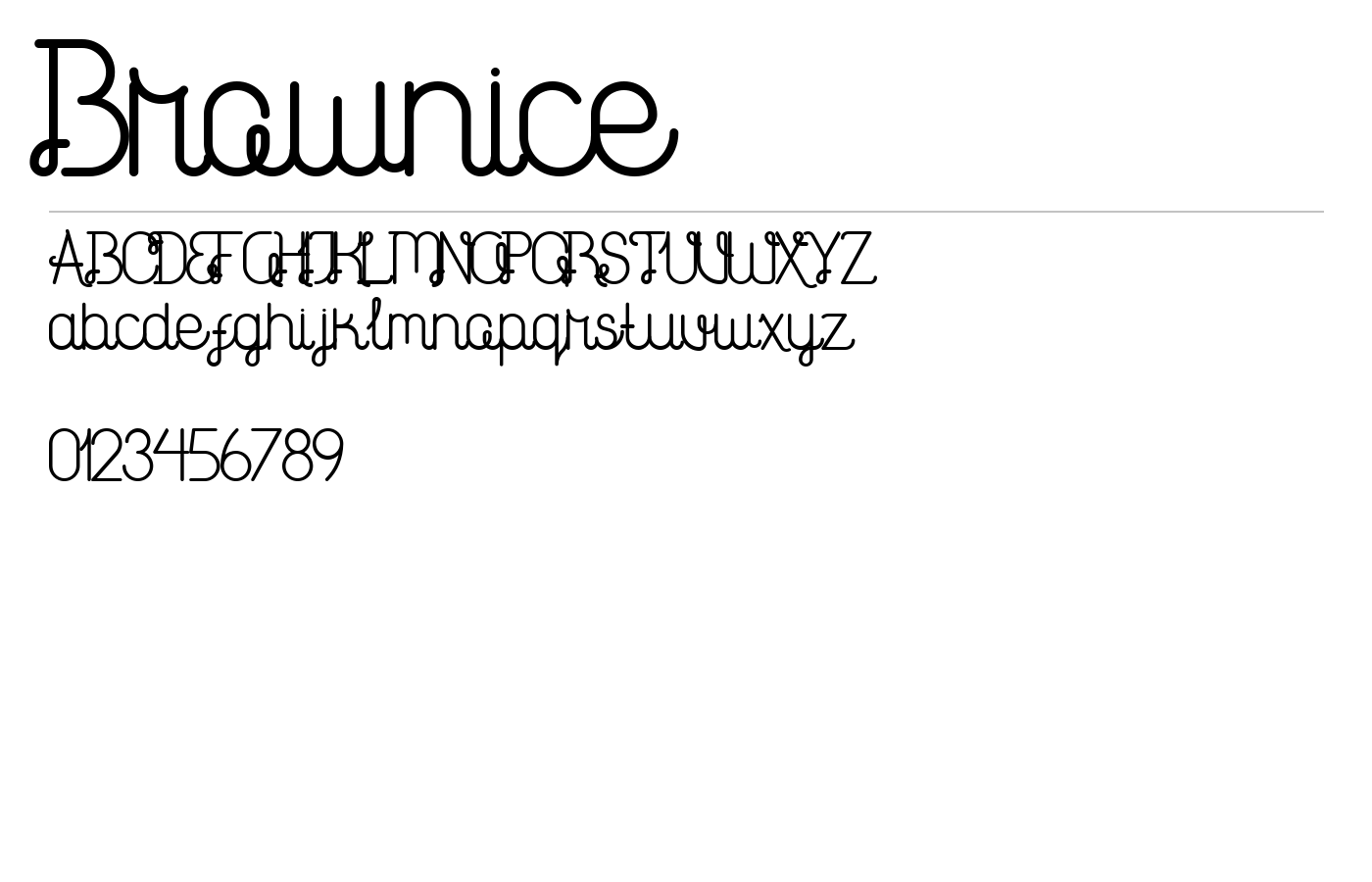 Brownice Font preview