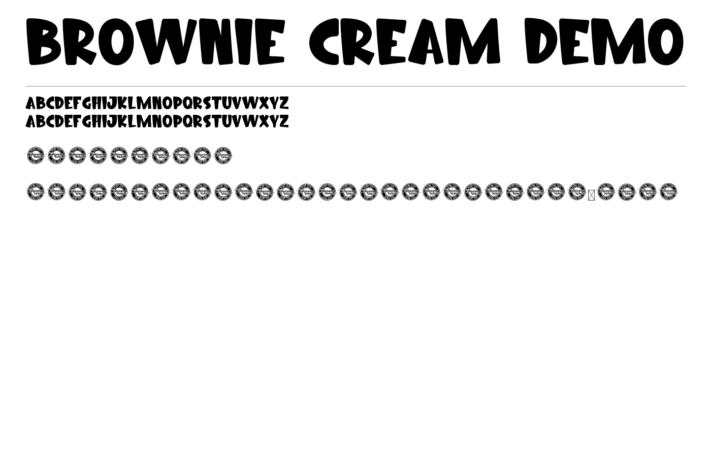 Brownie Cream Demo Font preview
