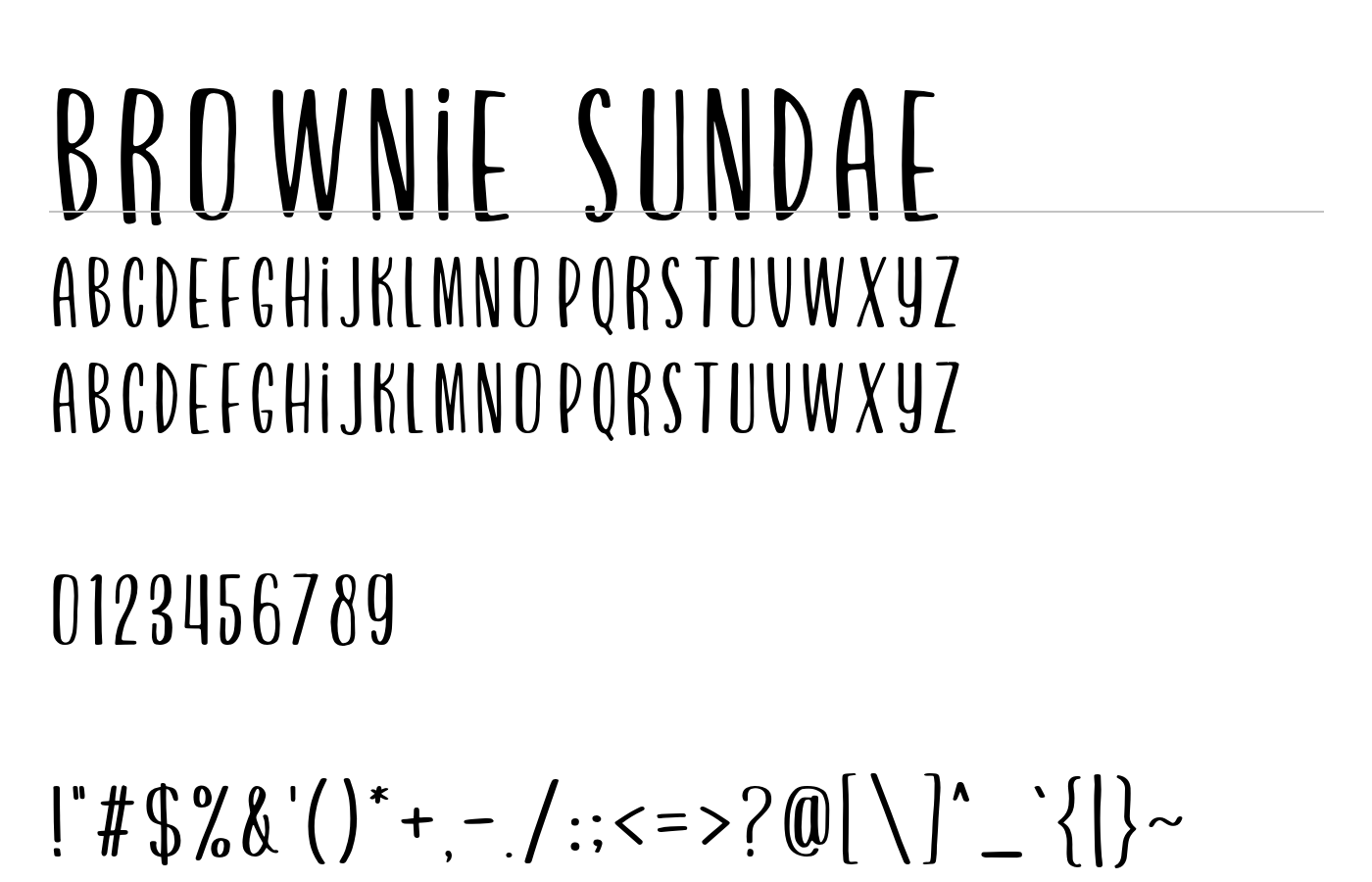 Brownie Sundae Font preview
