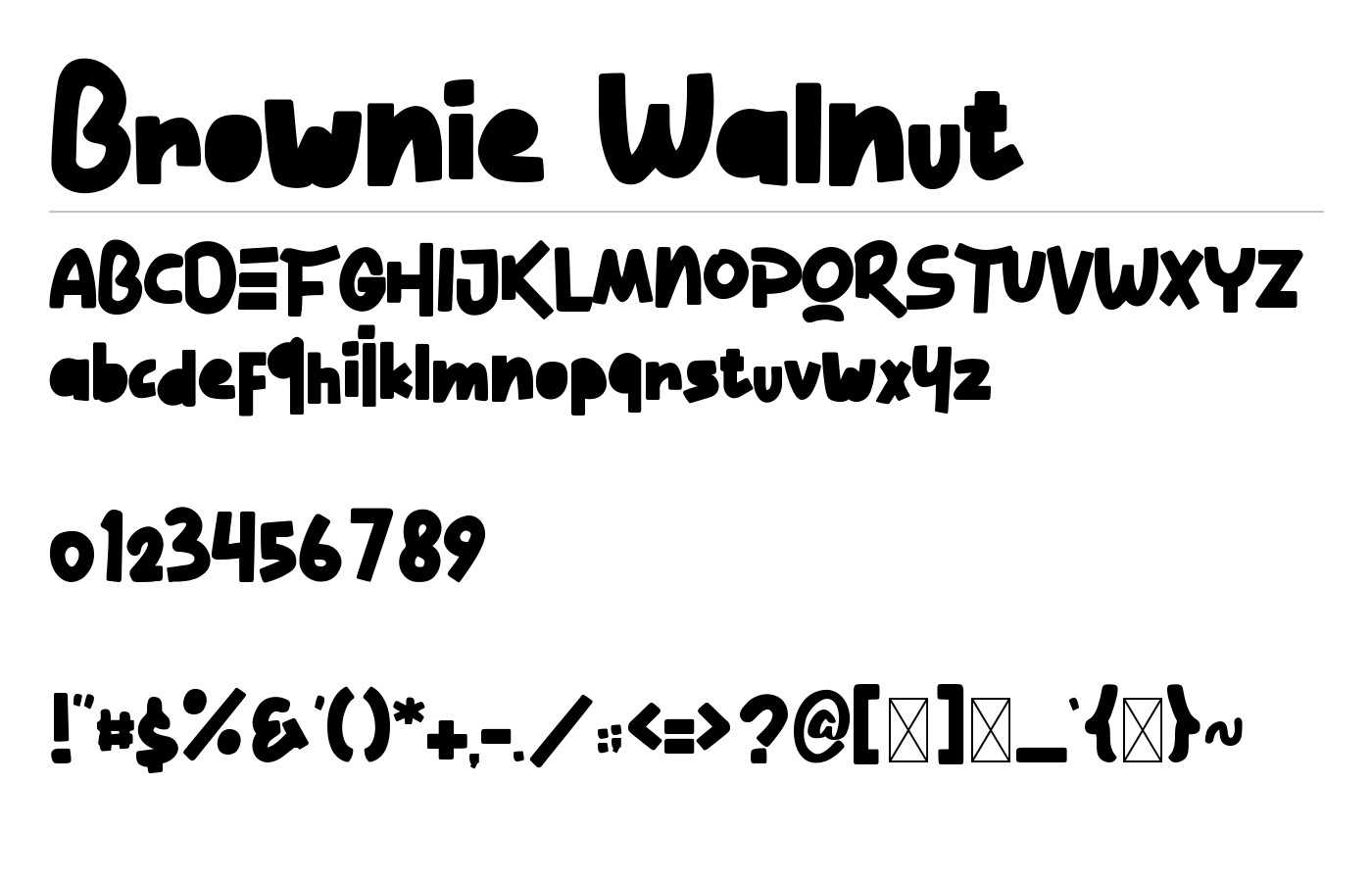 Brownie Walnut Font preview