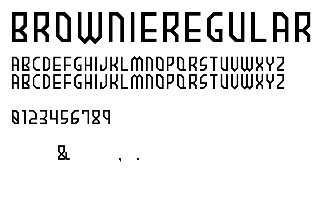 BROWNIEregular Font preview