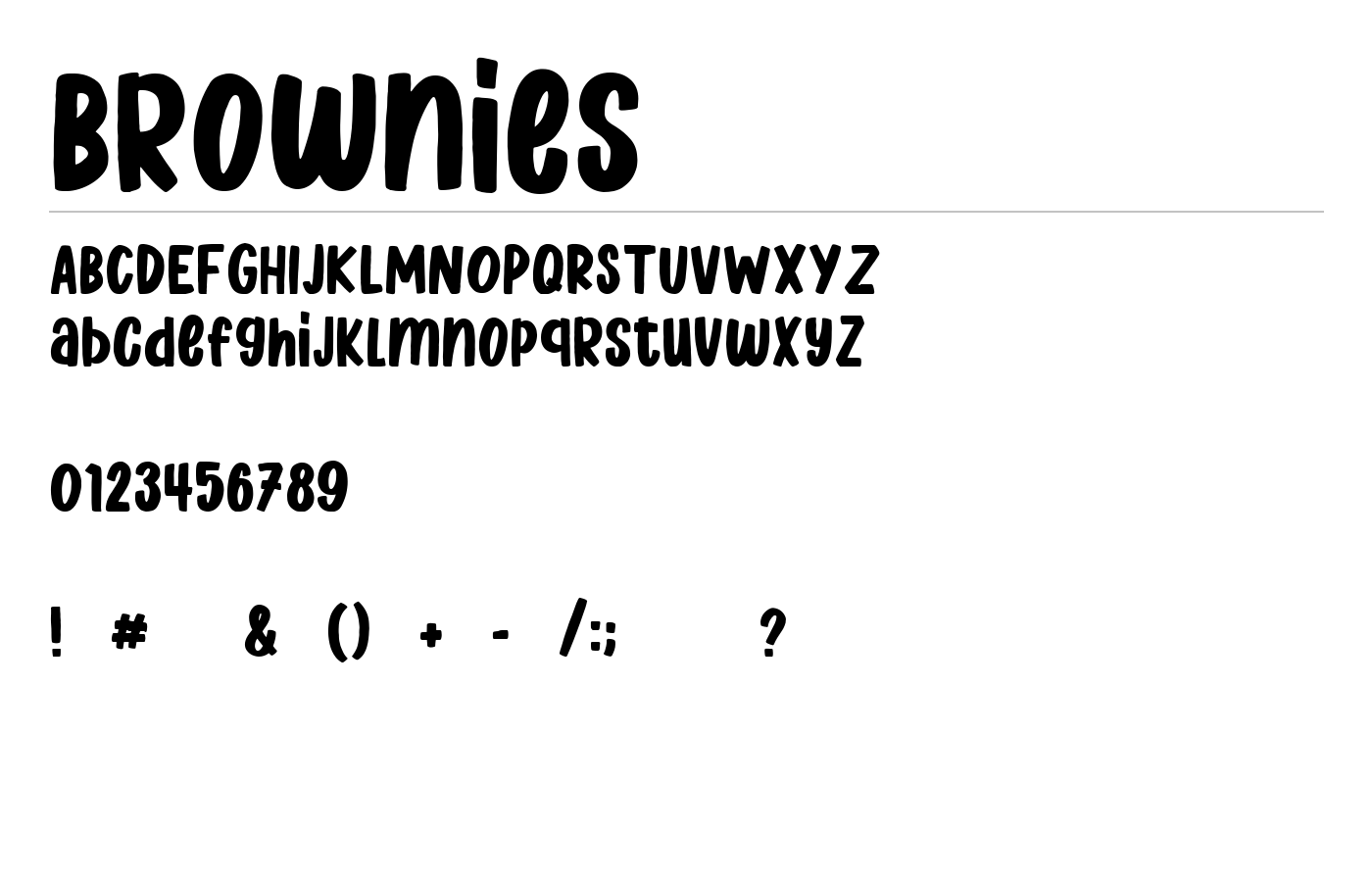 Brownies Font preview