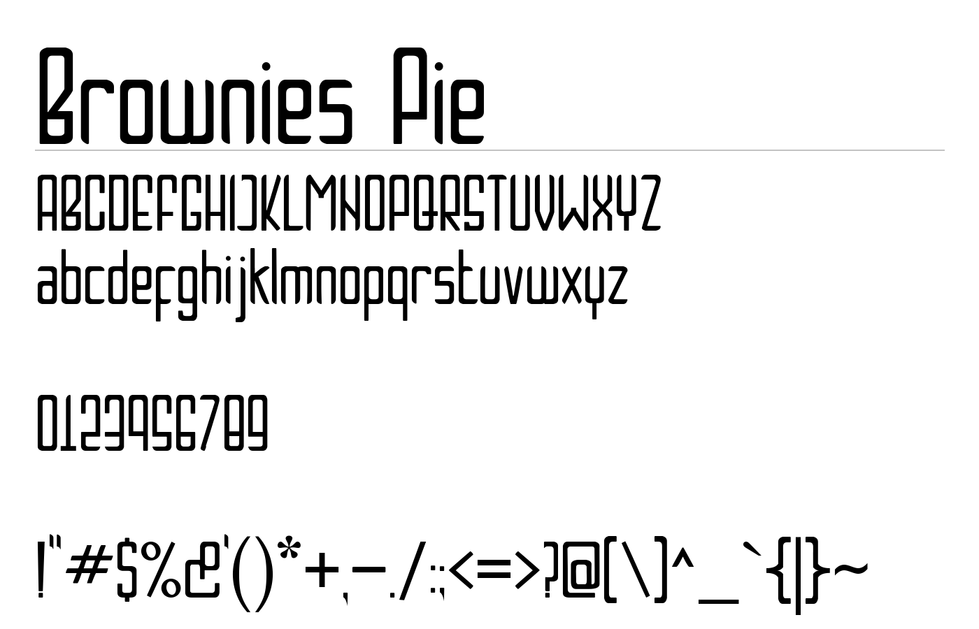 Brownies Pie Font preview
