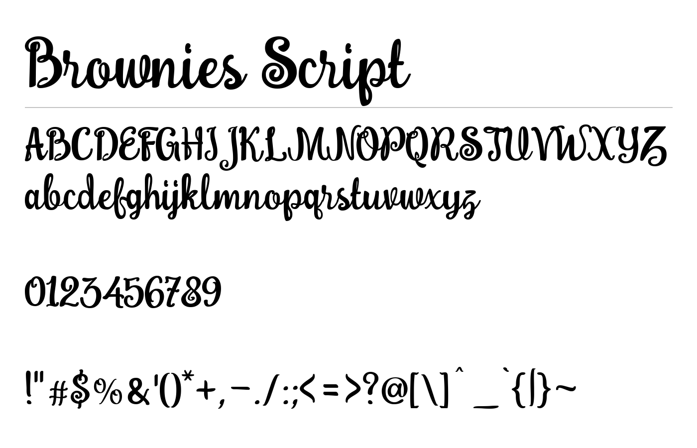 Brownies Script Font preview