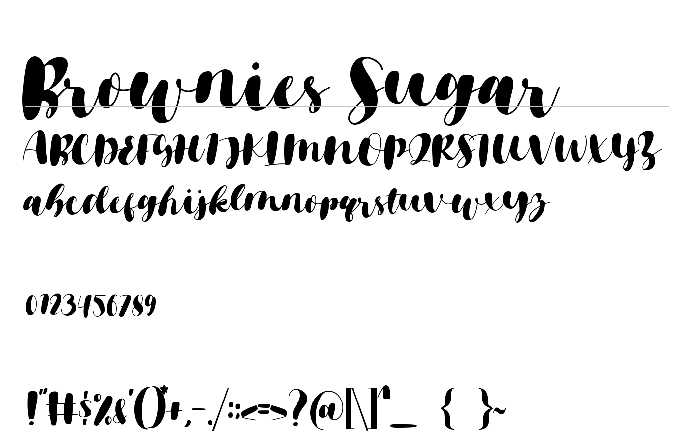 Brownies Sugar Font preview