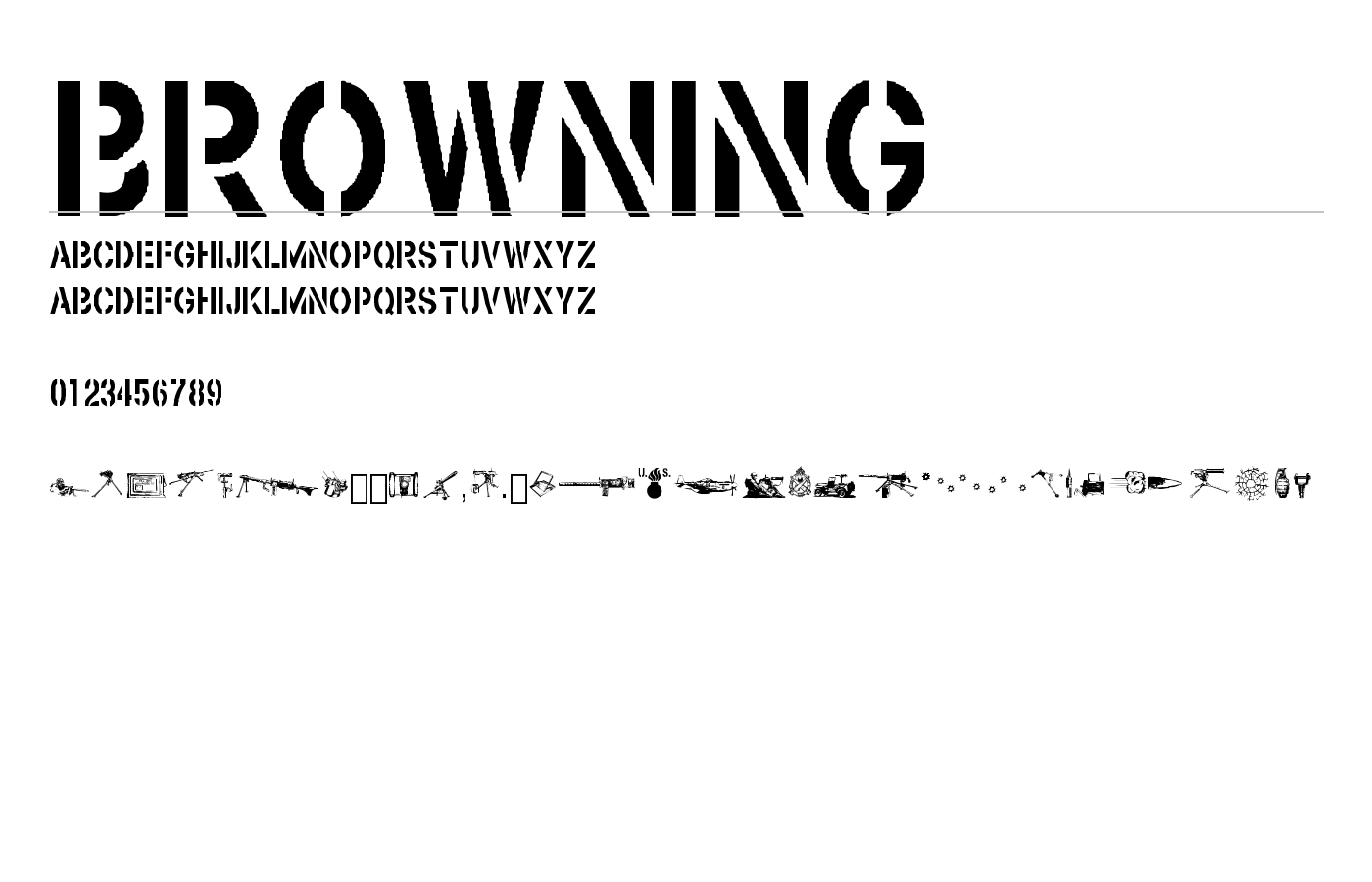 Browning Font preview