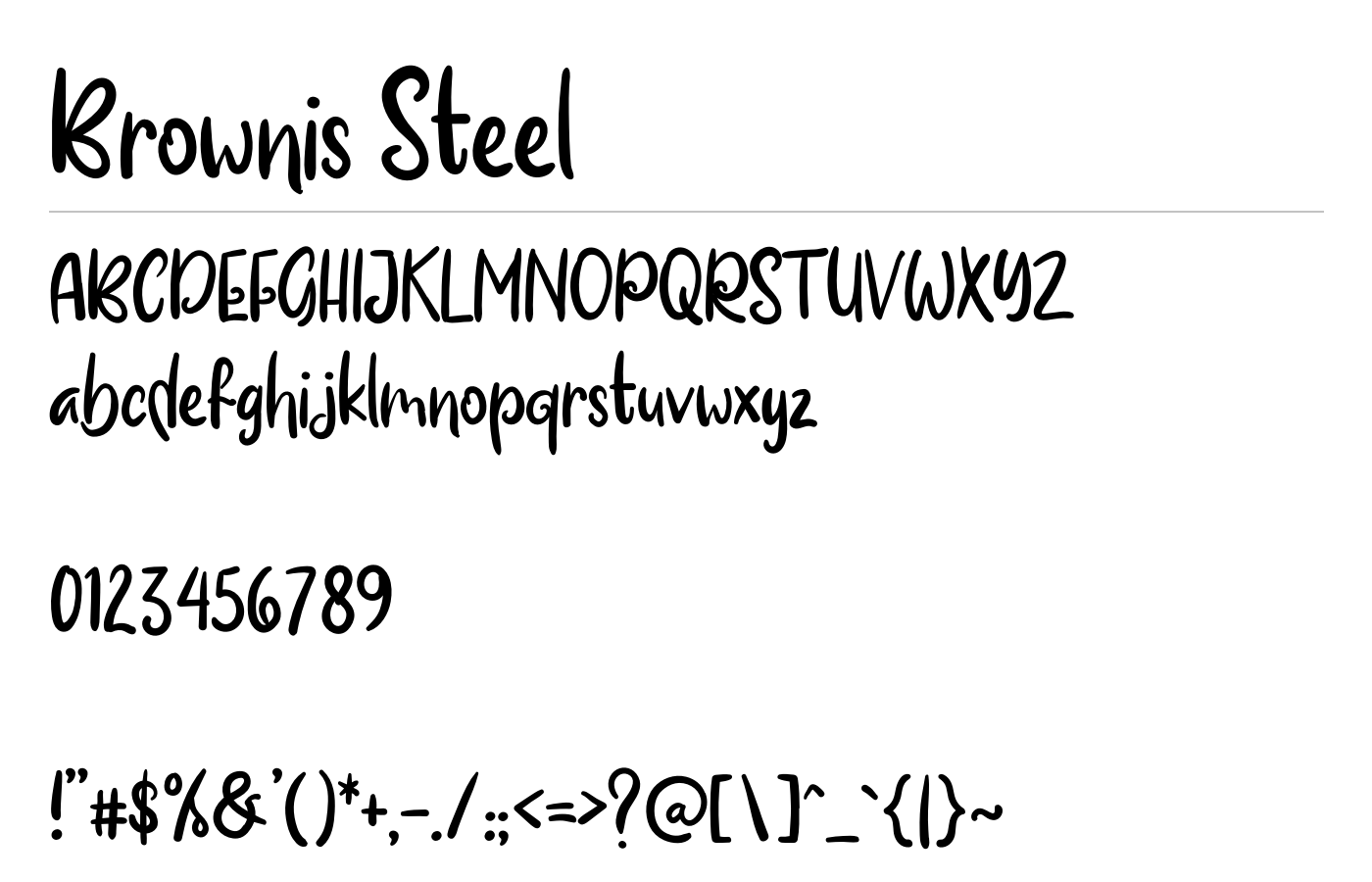Brownis Steel Font preview