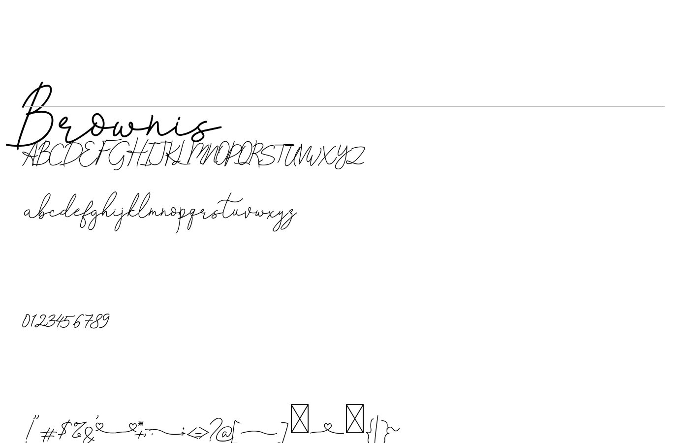 Brownis Font preview