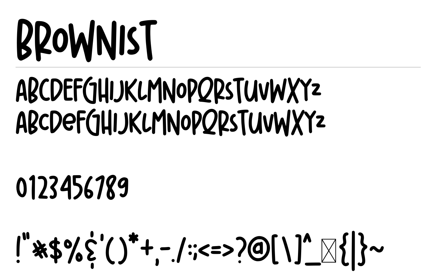 Brownist Font preview