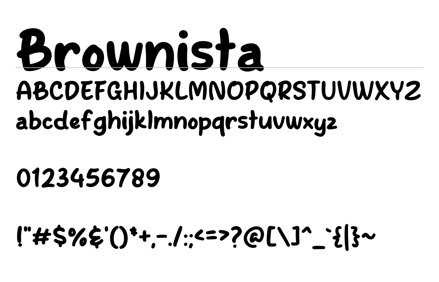 Brownista Font preview