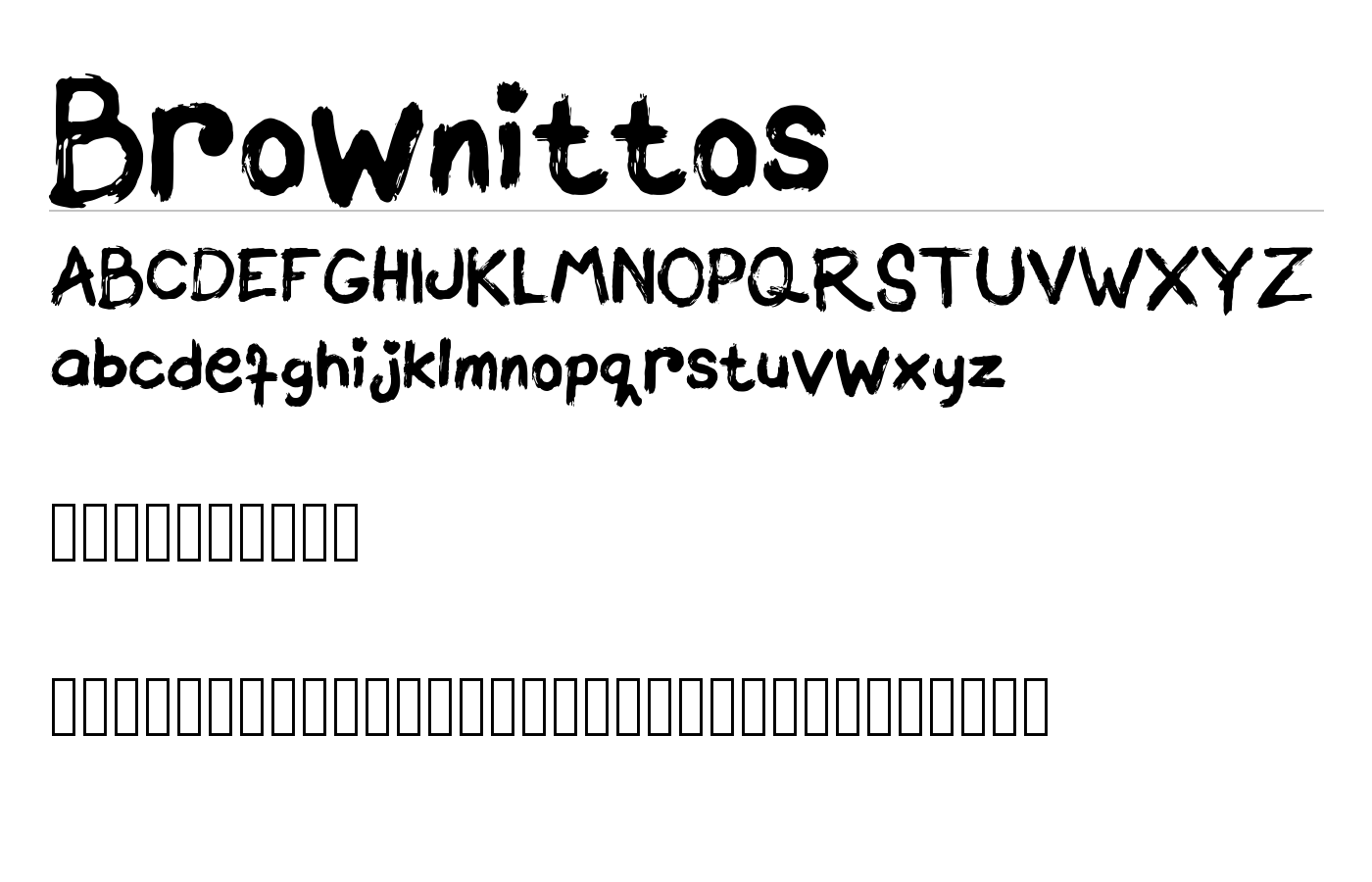 Brownittos Font preview