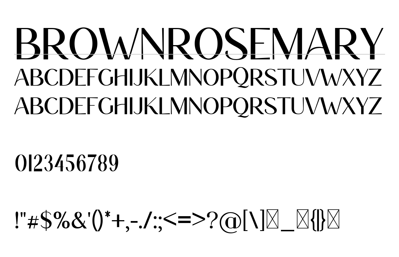 BrownRosemary Font preview
