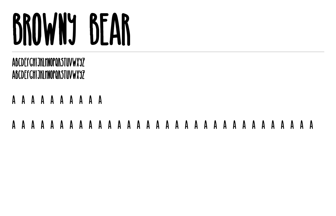 Browny Bear Font preview
