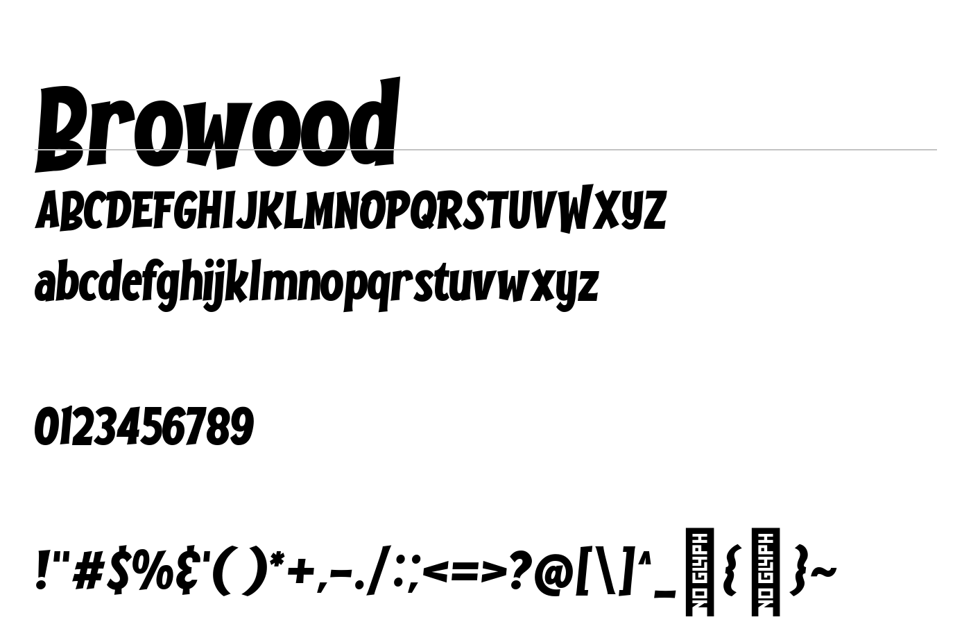 Browood Font preview