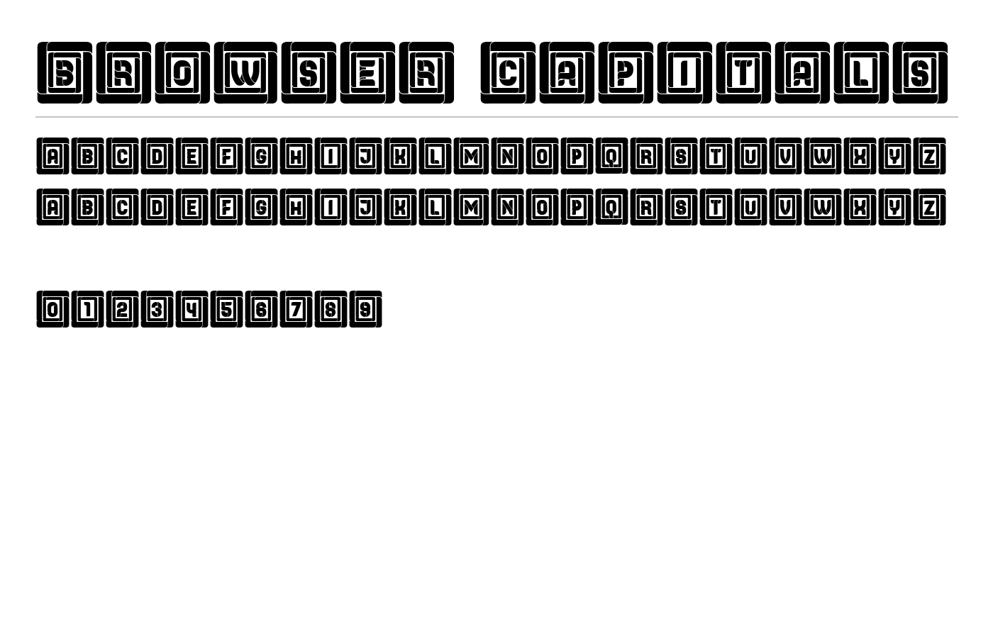 Browser Capitals Font preview