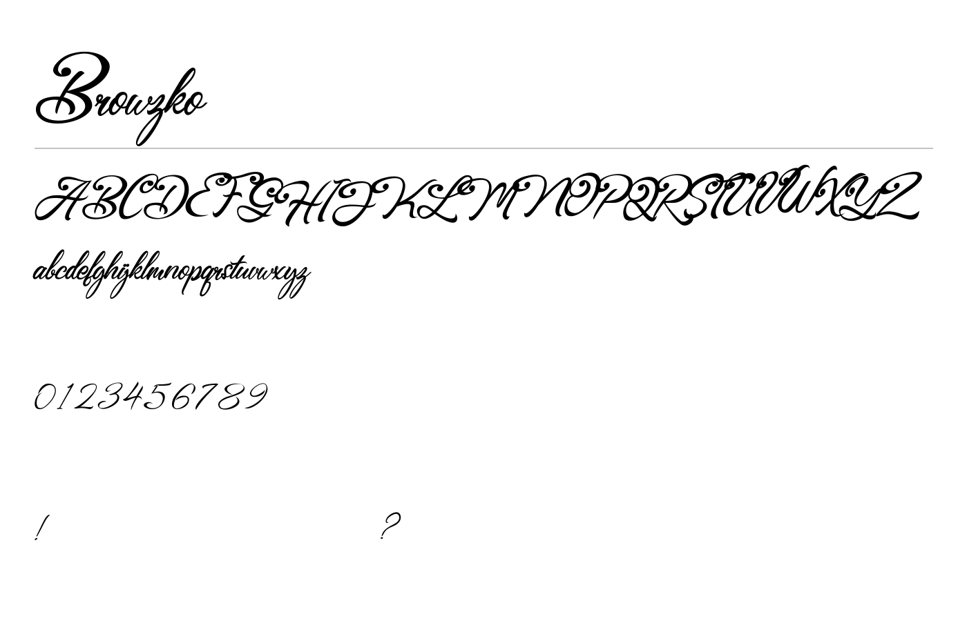 Browzko Font preview