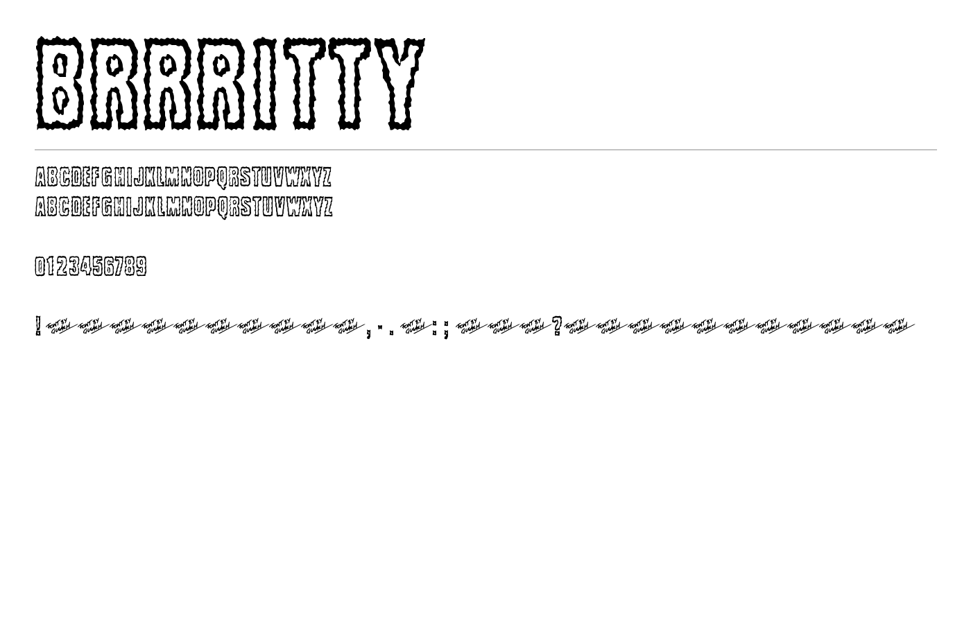 Brrritty Font preview