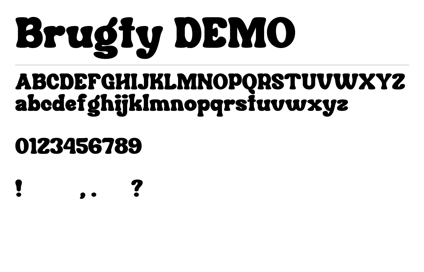 Brugty DEMO Font preview
