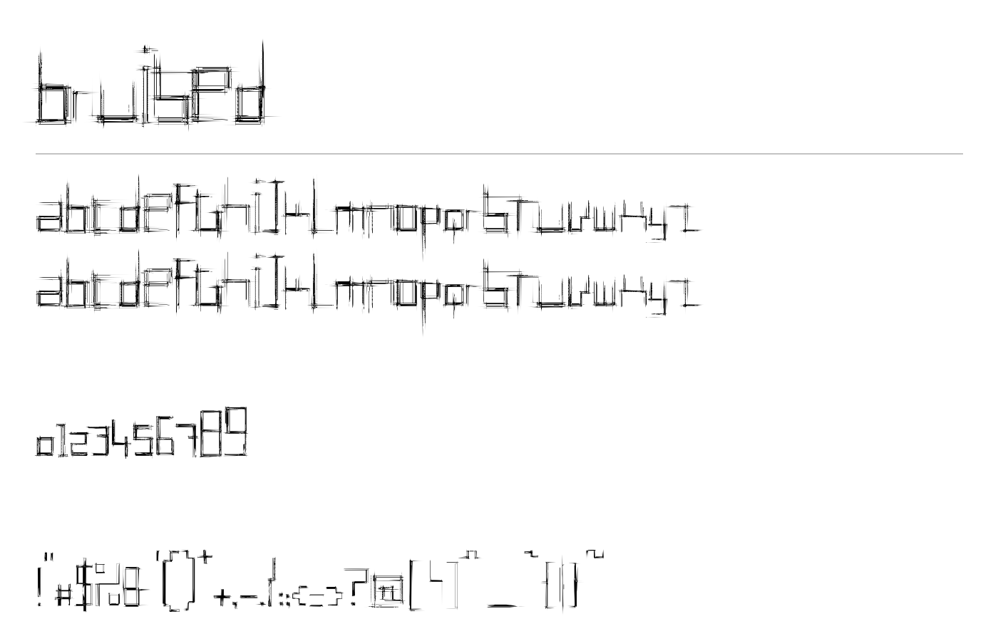 Bruised Font preview