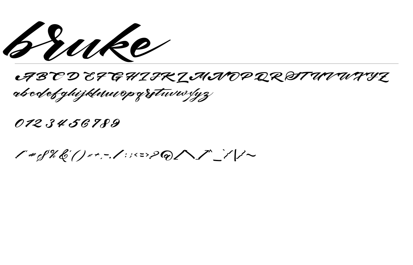 bruke Font preview