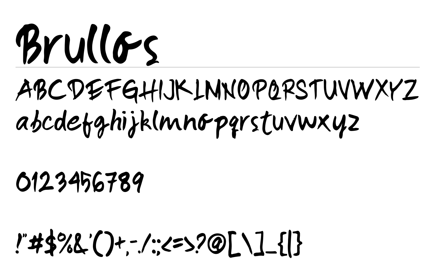 Brullos Font preview
