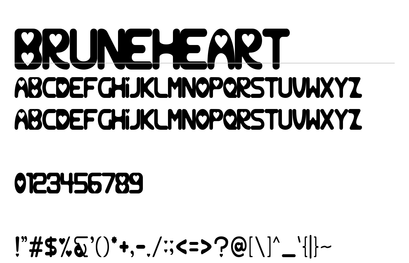 Bruneheart Font preview