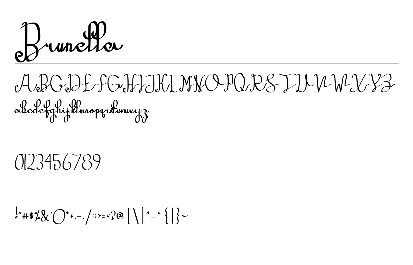 Brunella Font preview