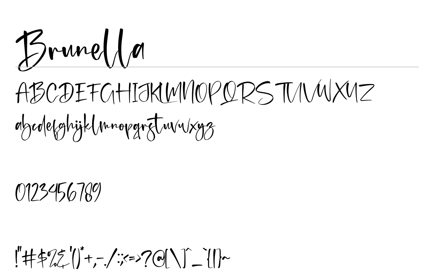 Brunella Font preview