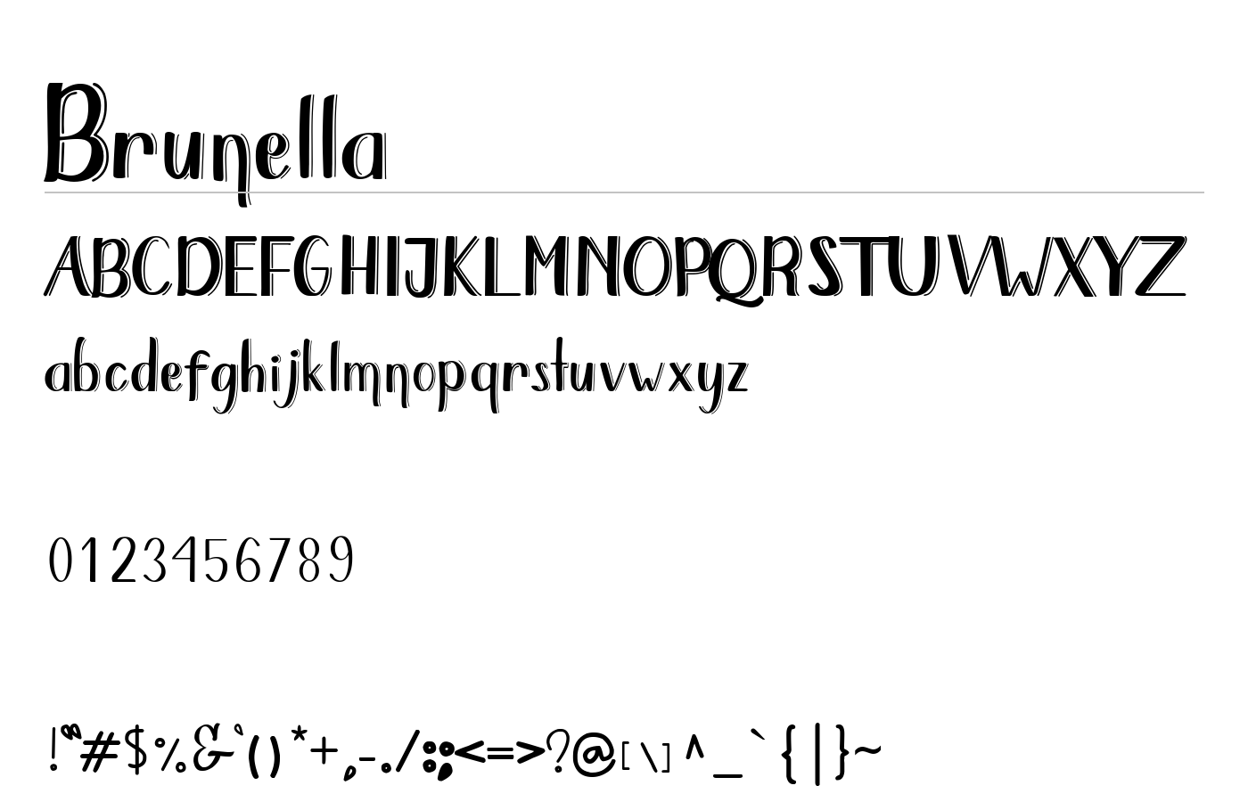 Brunella Font preview
