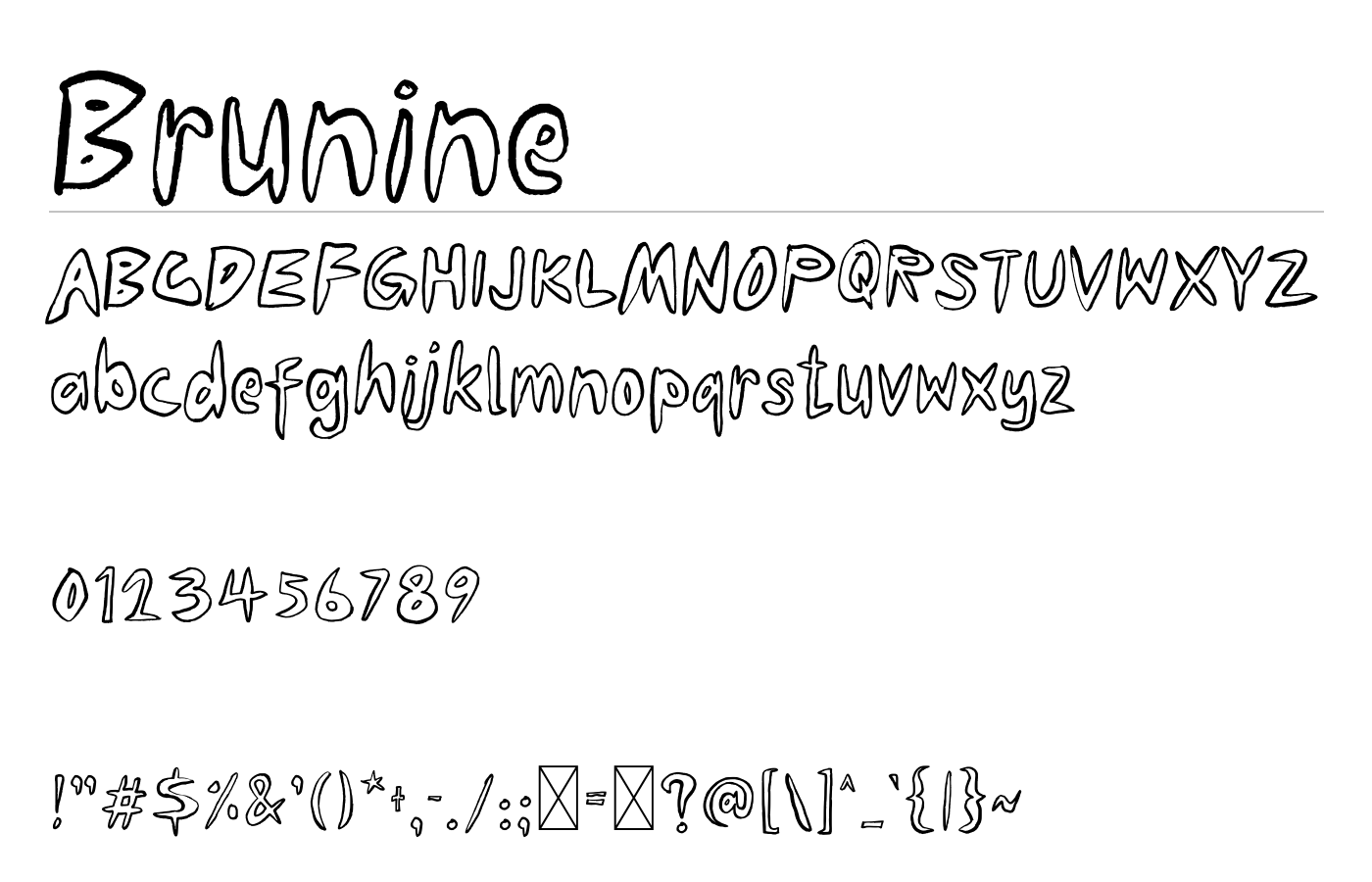 Brunine Font preview