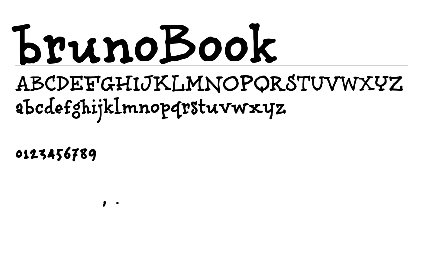 brunoBook Font preview
