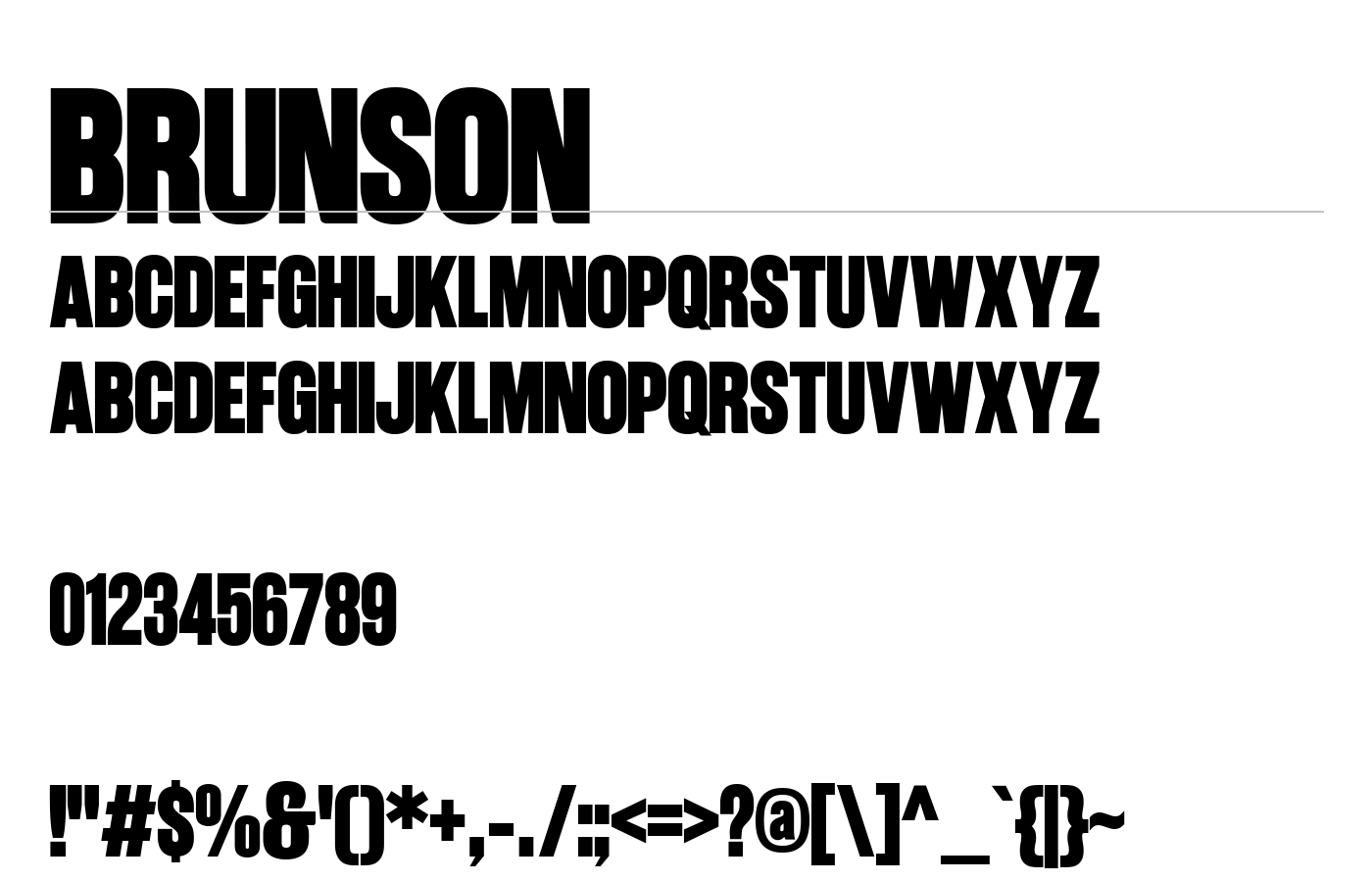 Brunson Font preview