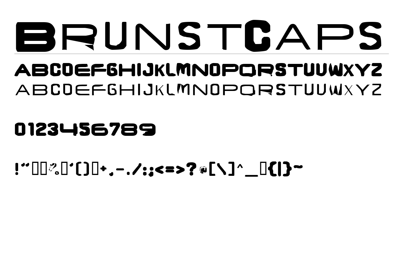BrunstCaps Font preview