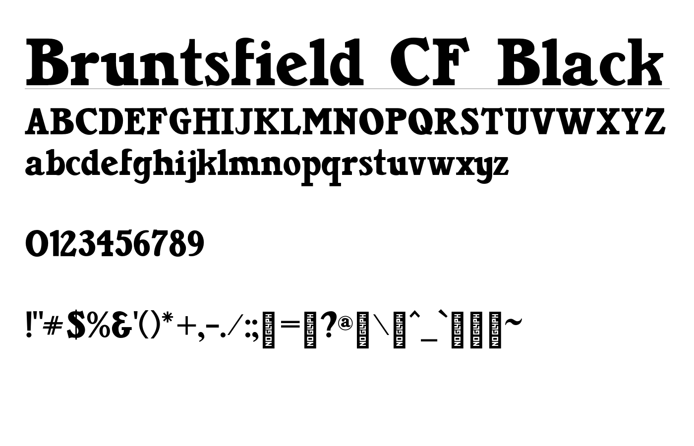 Bruntsfield CF Black Font preview