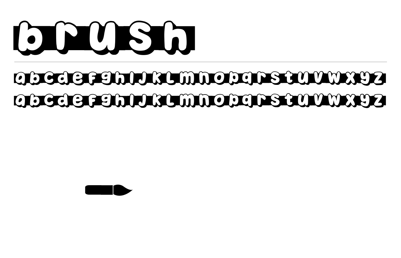 Brush Font preview