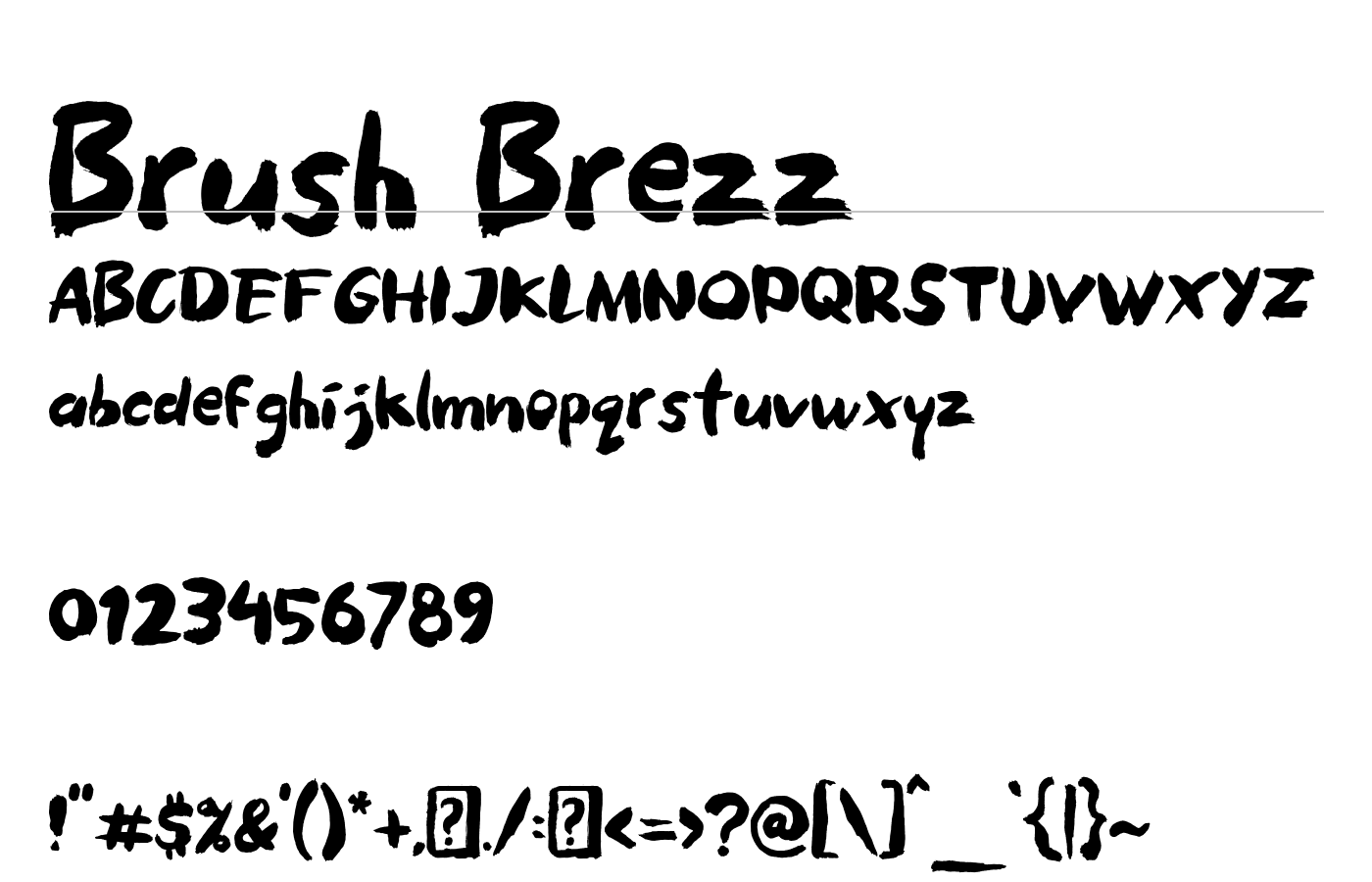 Brush Brezz Font preview