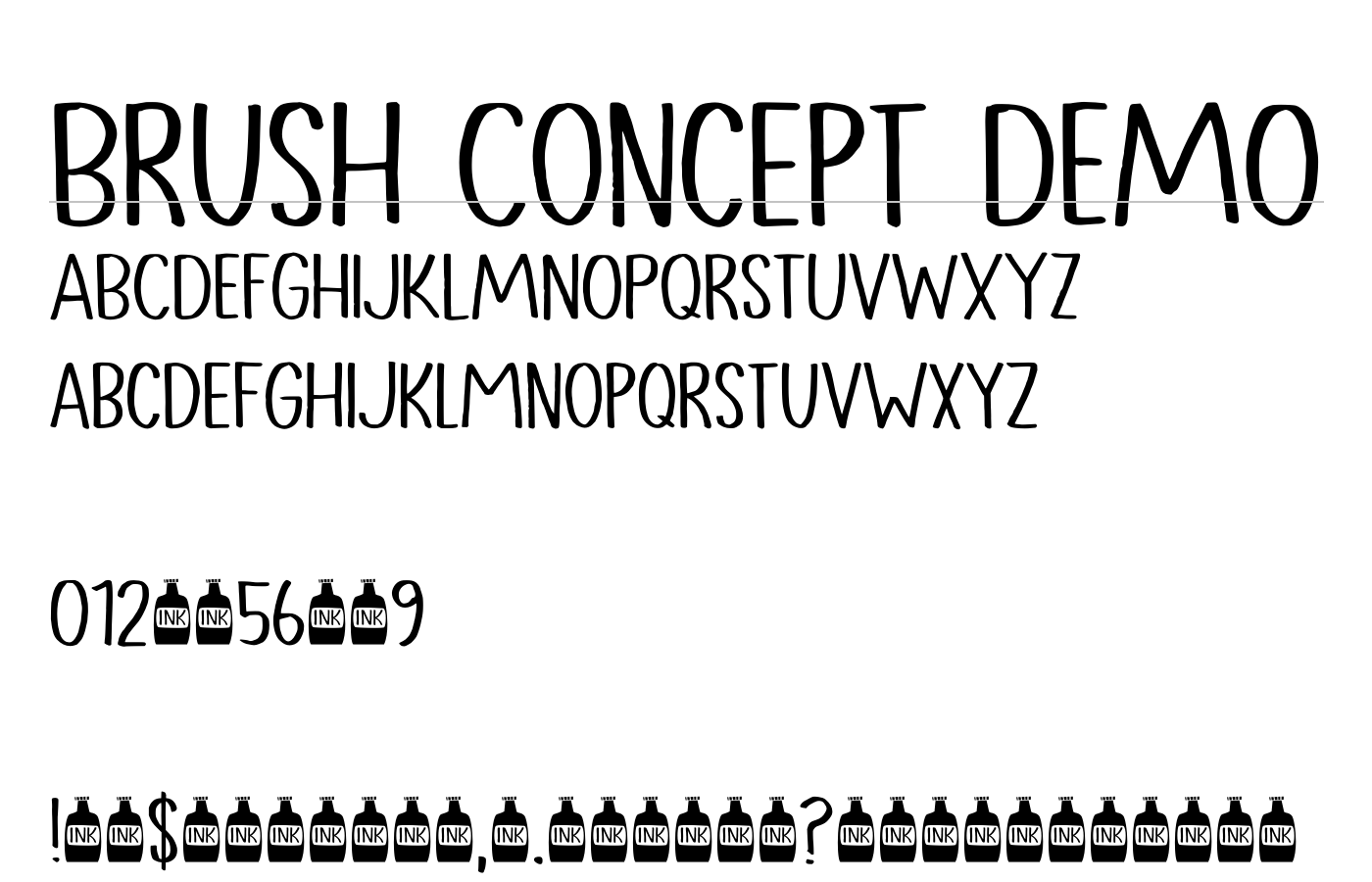 Brush Concept DEMO Font preview