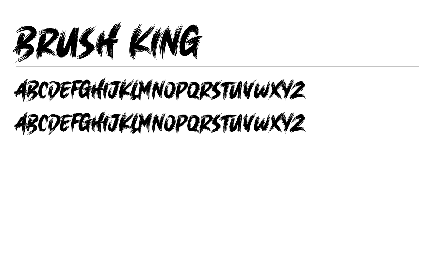Brush King Font preview