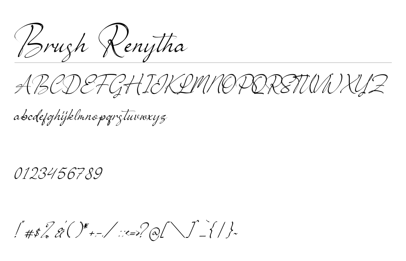 Brush Renytha Font preview