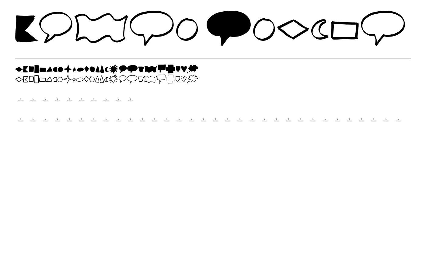 Brush Shapes Font preview
