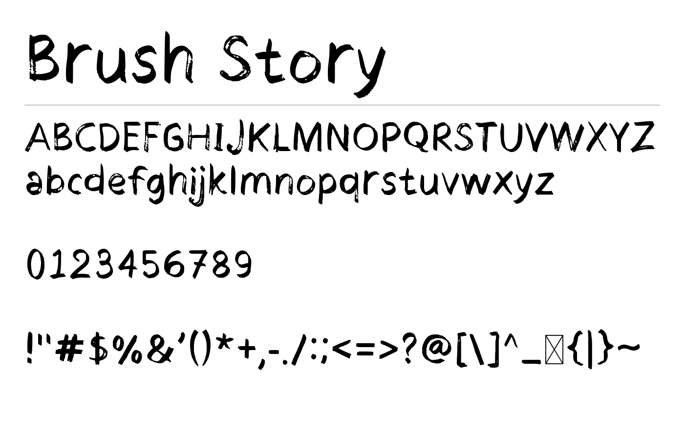 Brush Story Font preview