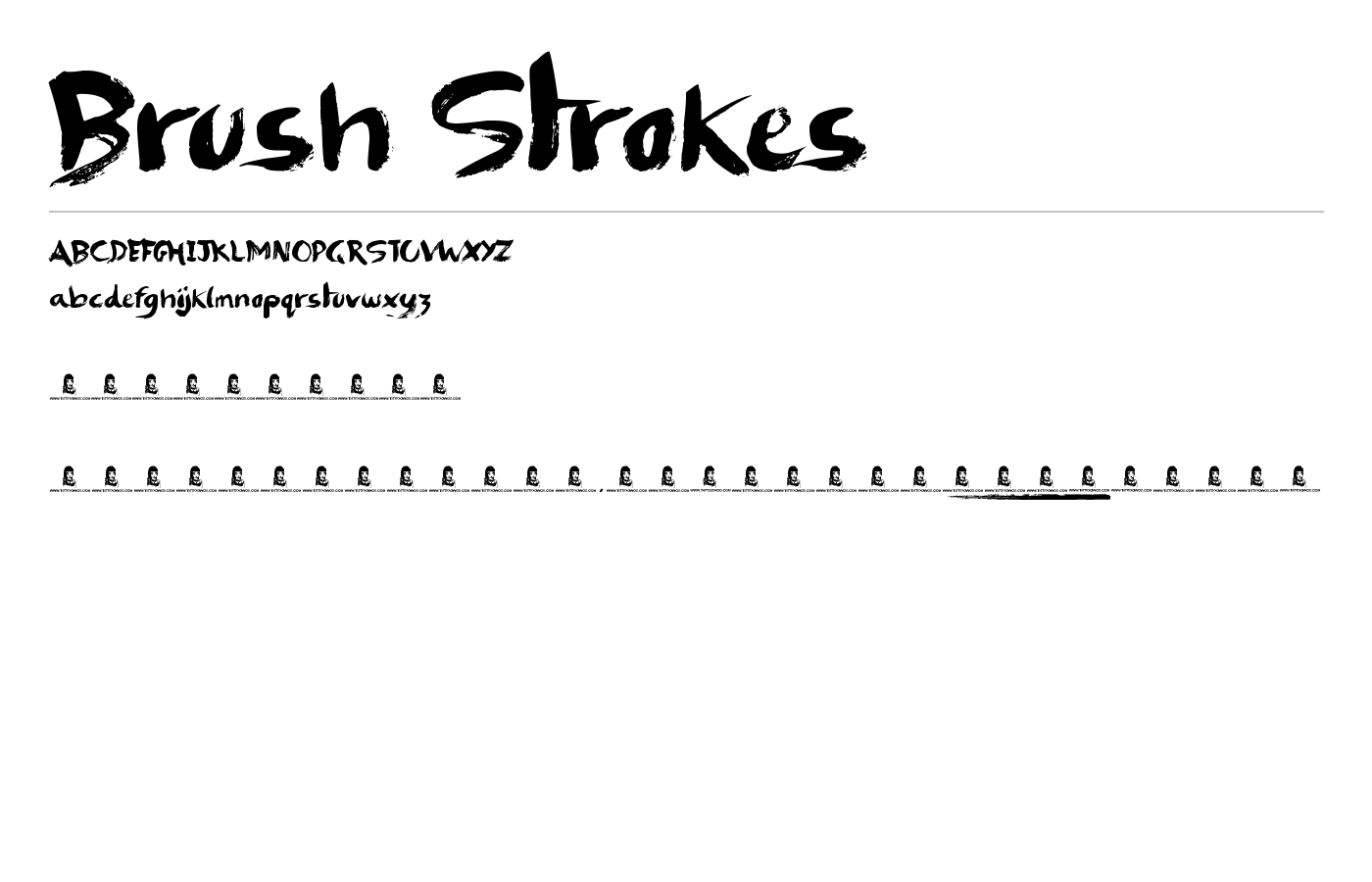 Brush Strokes Font preview