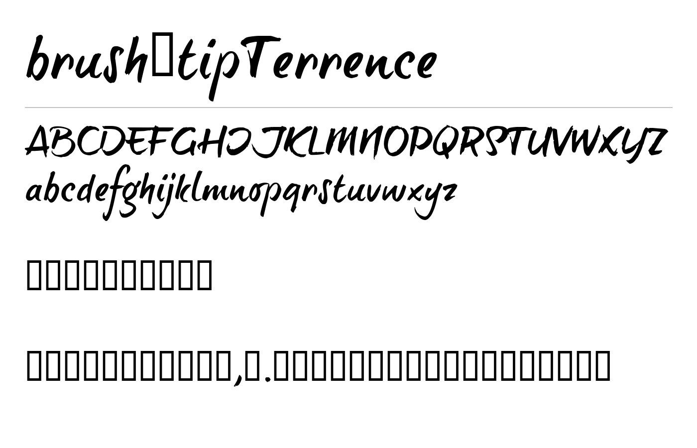 brush-tipTerrence Font preview