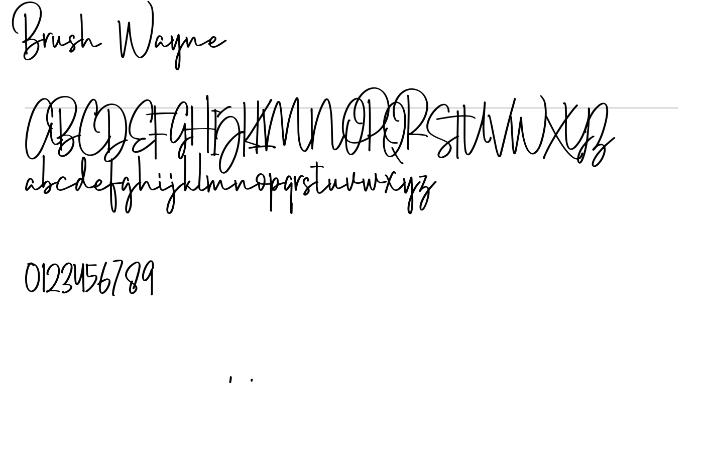 Brush Wayne Font preview